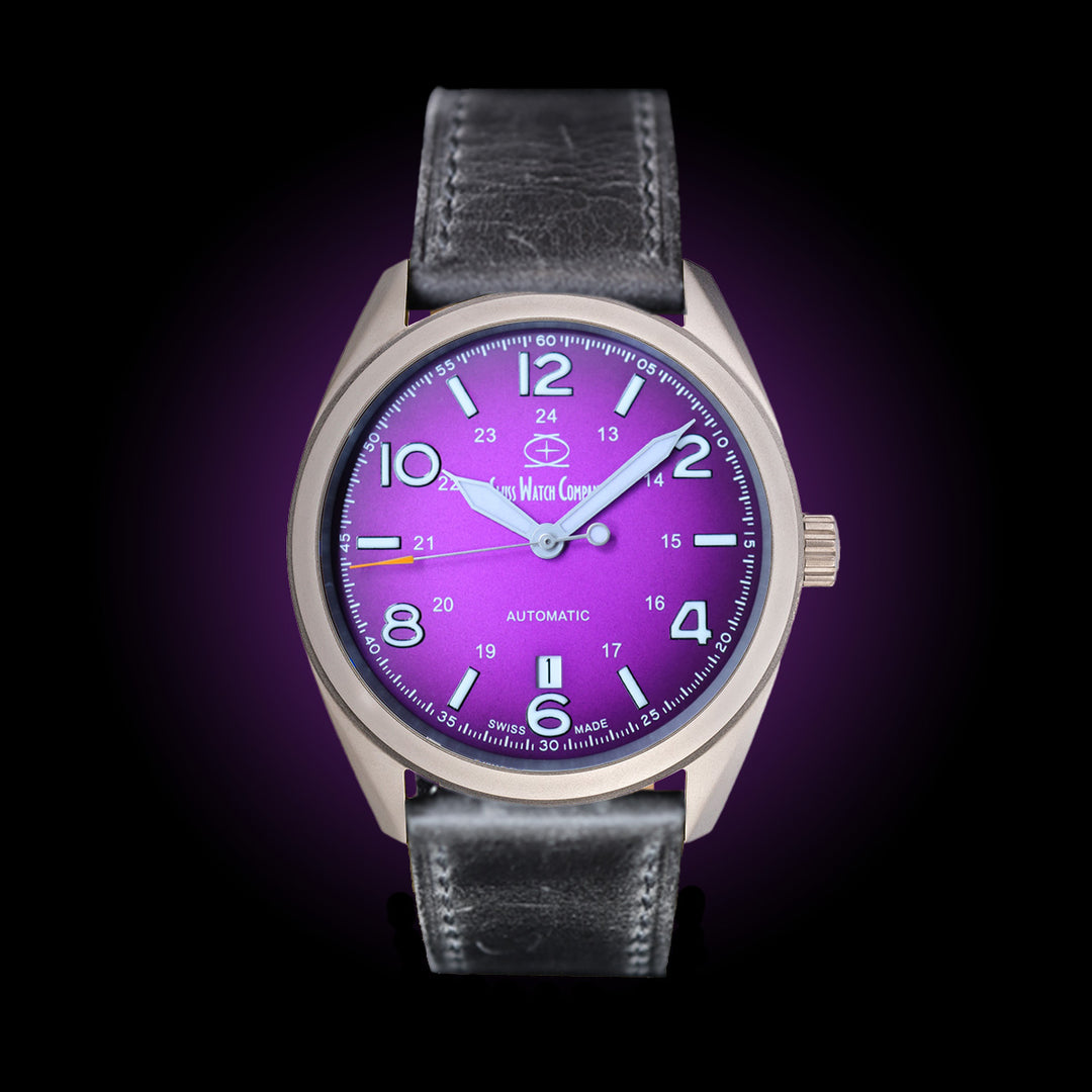 Bunker Purple – Lightweight Titanium Swiss Automatic | Swiss Watch