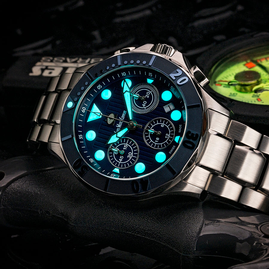 ＳＷＪ-SQRC01 SWC Chronograph Blue – Swiss Watch Company