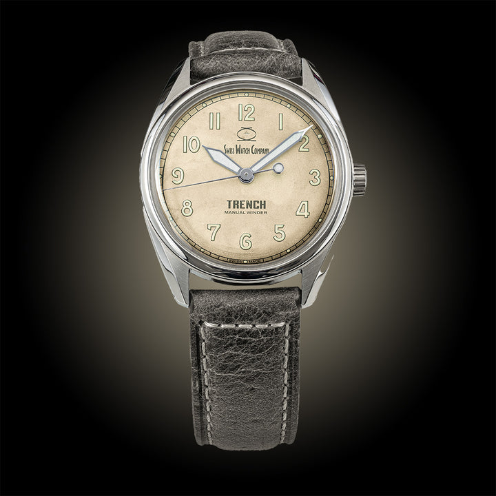 Trench Oxidize – 38mm Polished Titanium Dress Watch | Swiss Watch