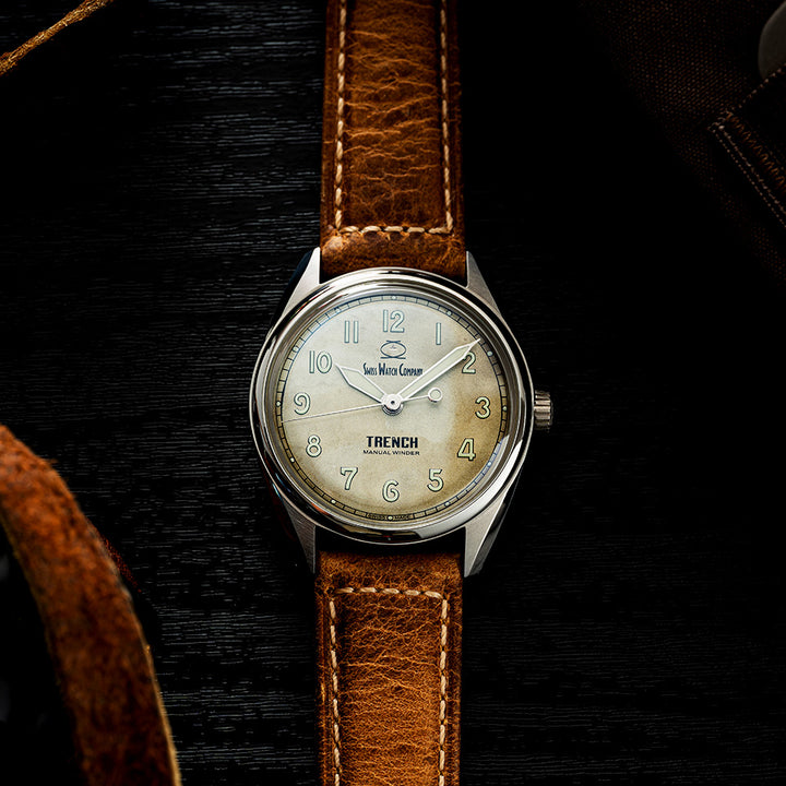 Trench Oxidize – 38mm Polished Titanium Dress Watch | Swiss Watch