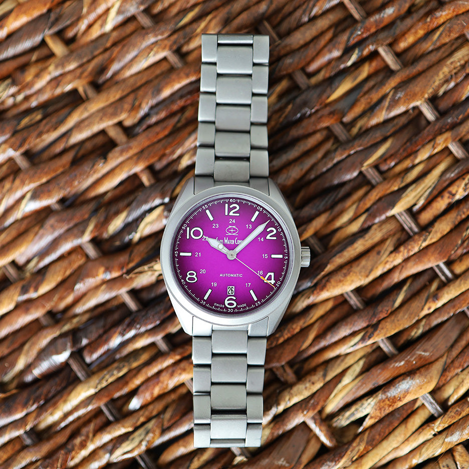 Bunker Purple – Lightweight Titanium Swiss Automatic | Swiss Watch