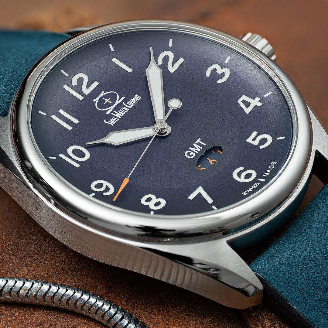 ARK GMT Midnight Blue – Slim Swiss-Made GMT Watch | Swiss Watch