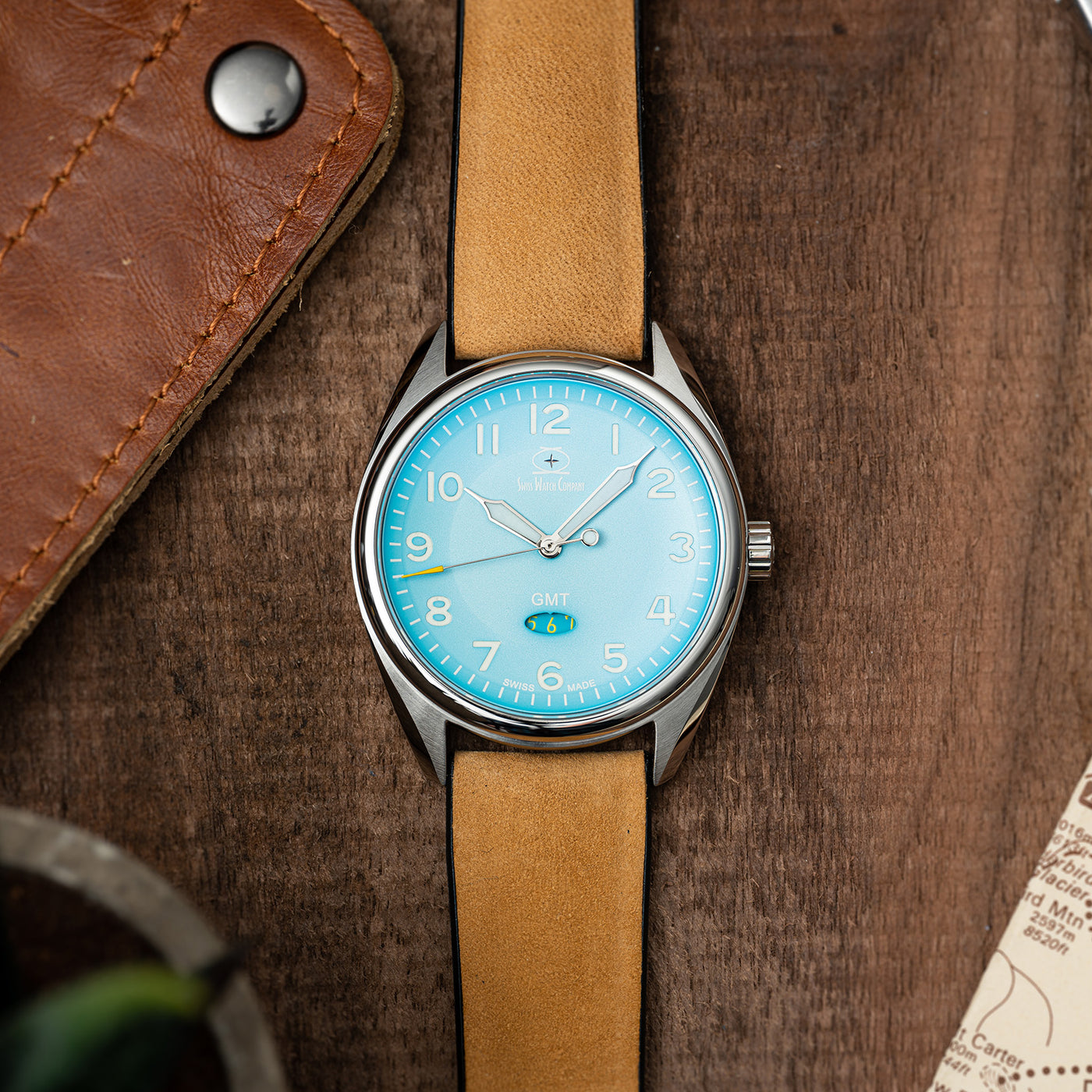Light Brown Leather Strap/Rubber Strap