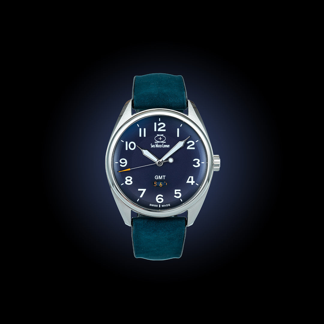 ARK GMT Midnight Blue – Slim Swiss-Made GMT Watch | Swiss Watch